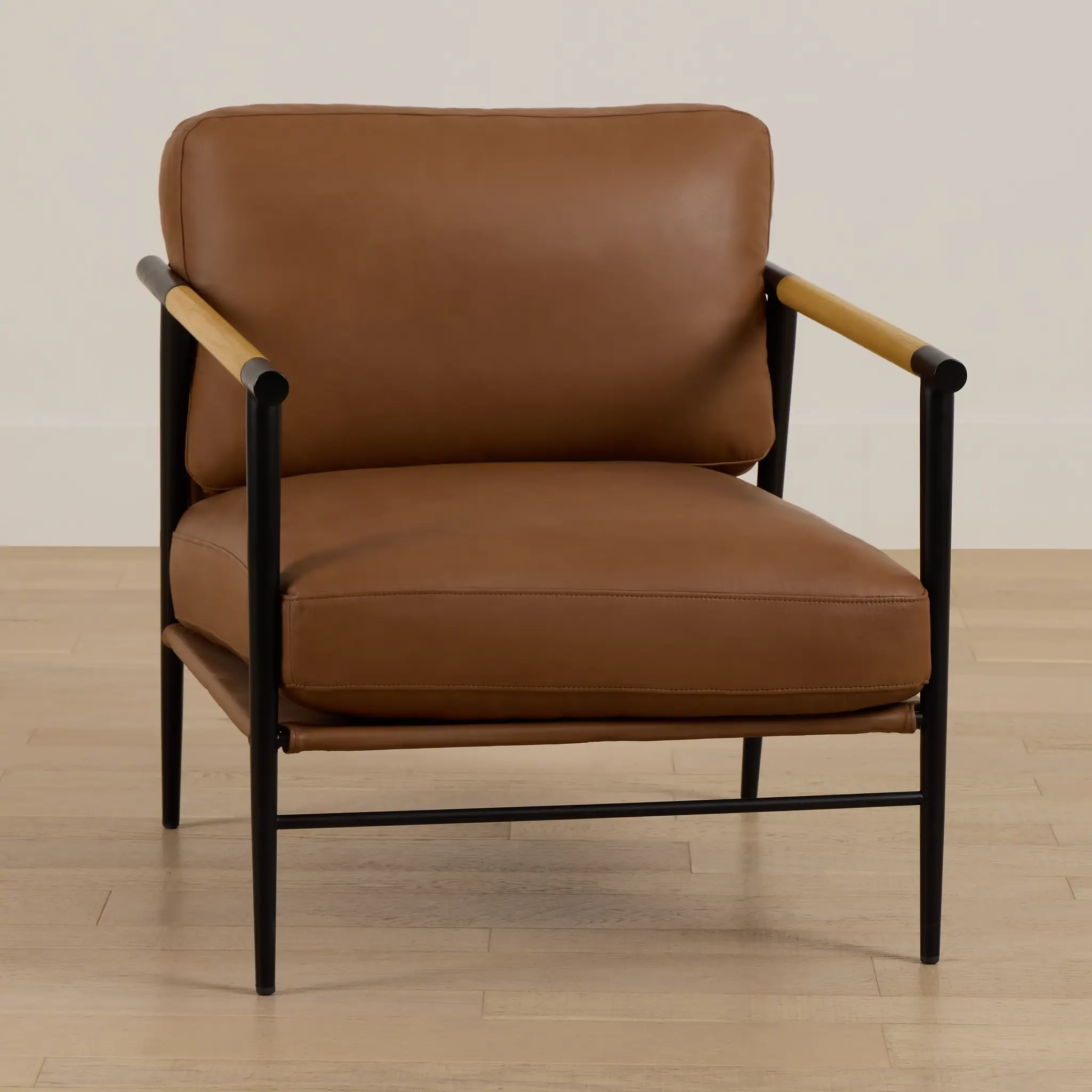 Fiora Light Brown Leather Accent Chair Fiora Light Brown Leather Accent Chair
