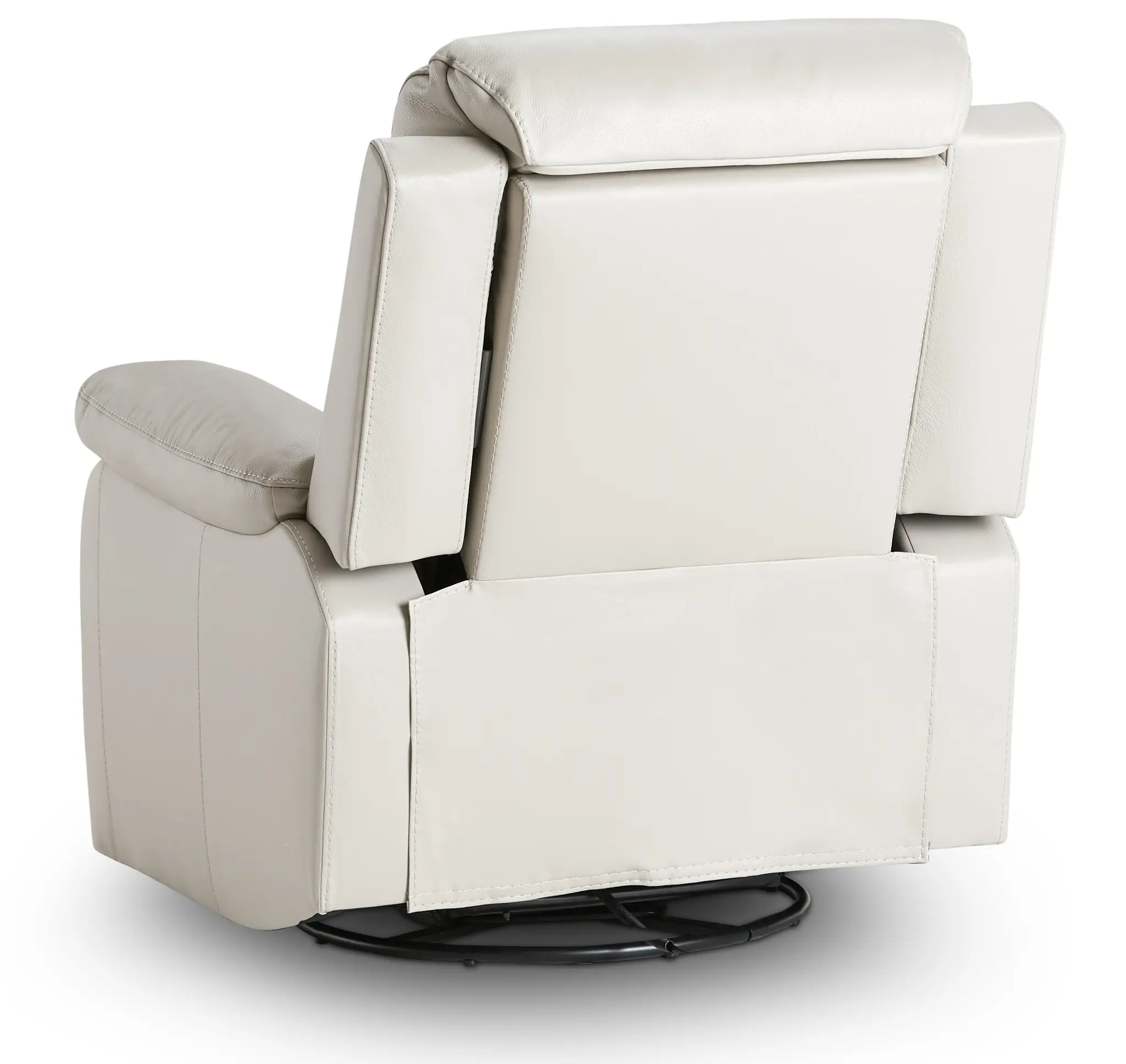 Mason Light Gray Leather Power Swivel Glider Recliner Mason Light Gray Leather Power Swivel Glider Recliner