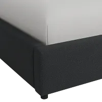 Grayton Elite Black 44" Upholstered Platform Bed