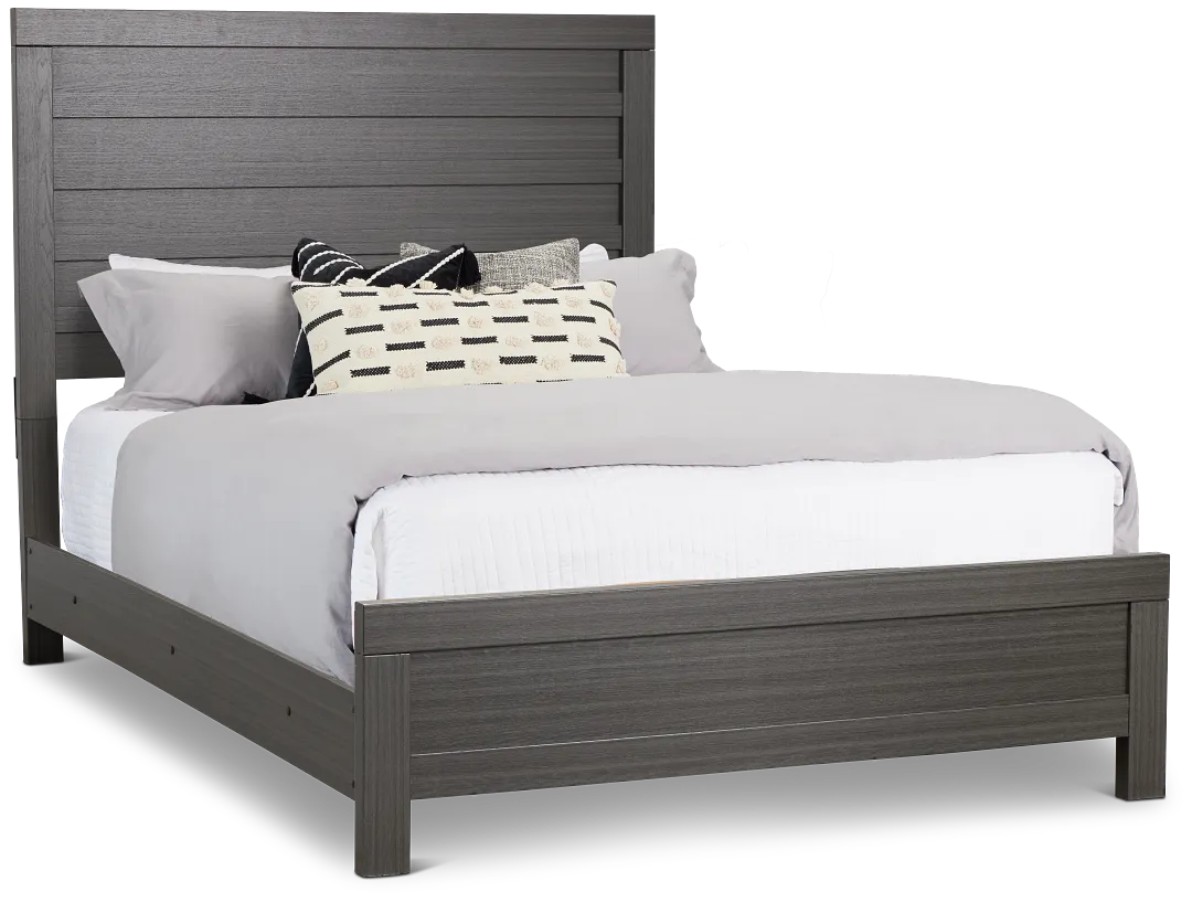 Everett Gray Panel Bed