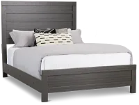 Everett Gray Panel Bed