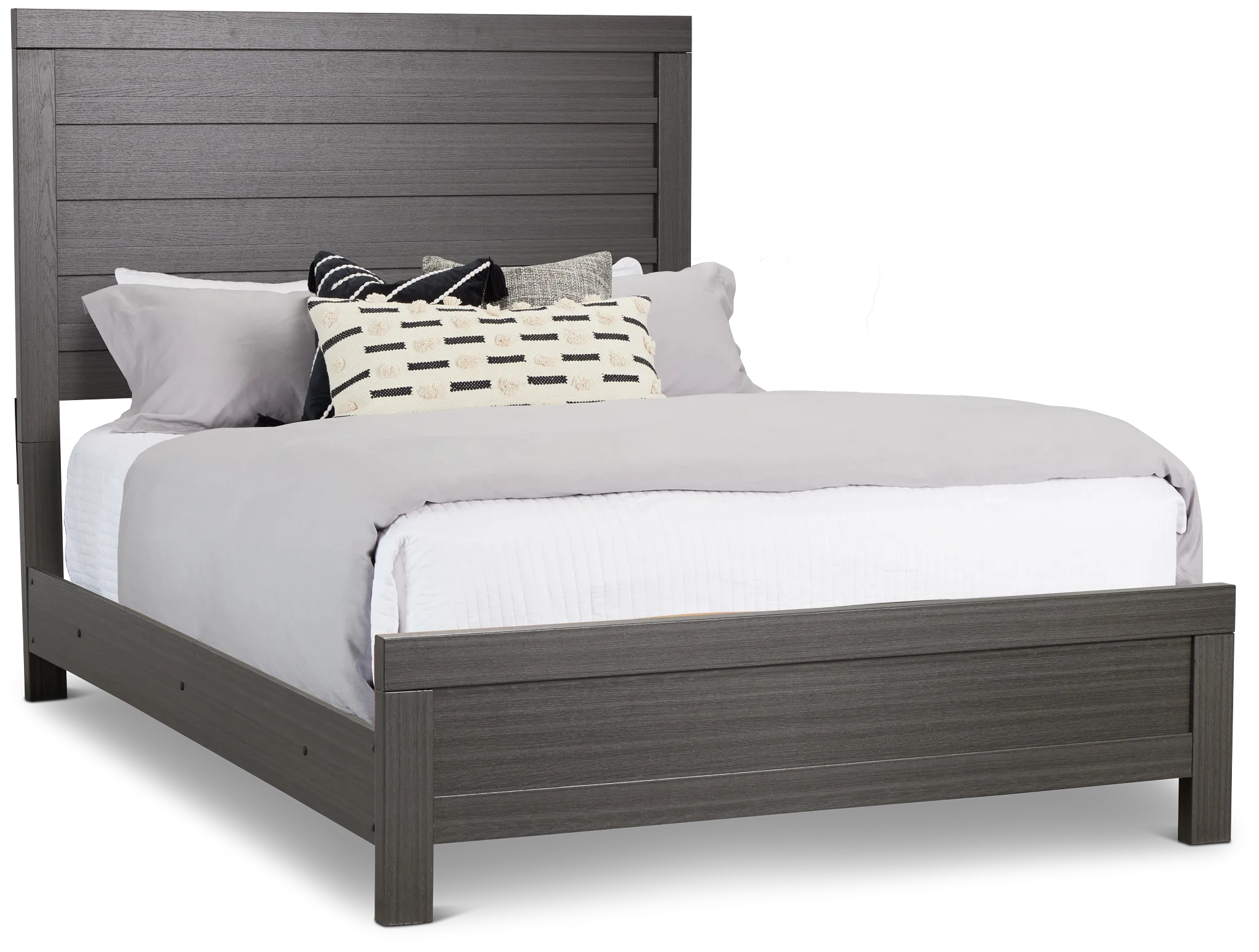 Everett Gray Panel Bed