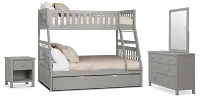 Charleston Gray Bunk Bed Trundle Bedroom