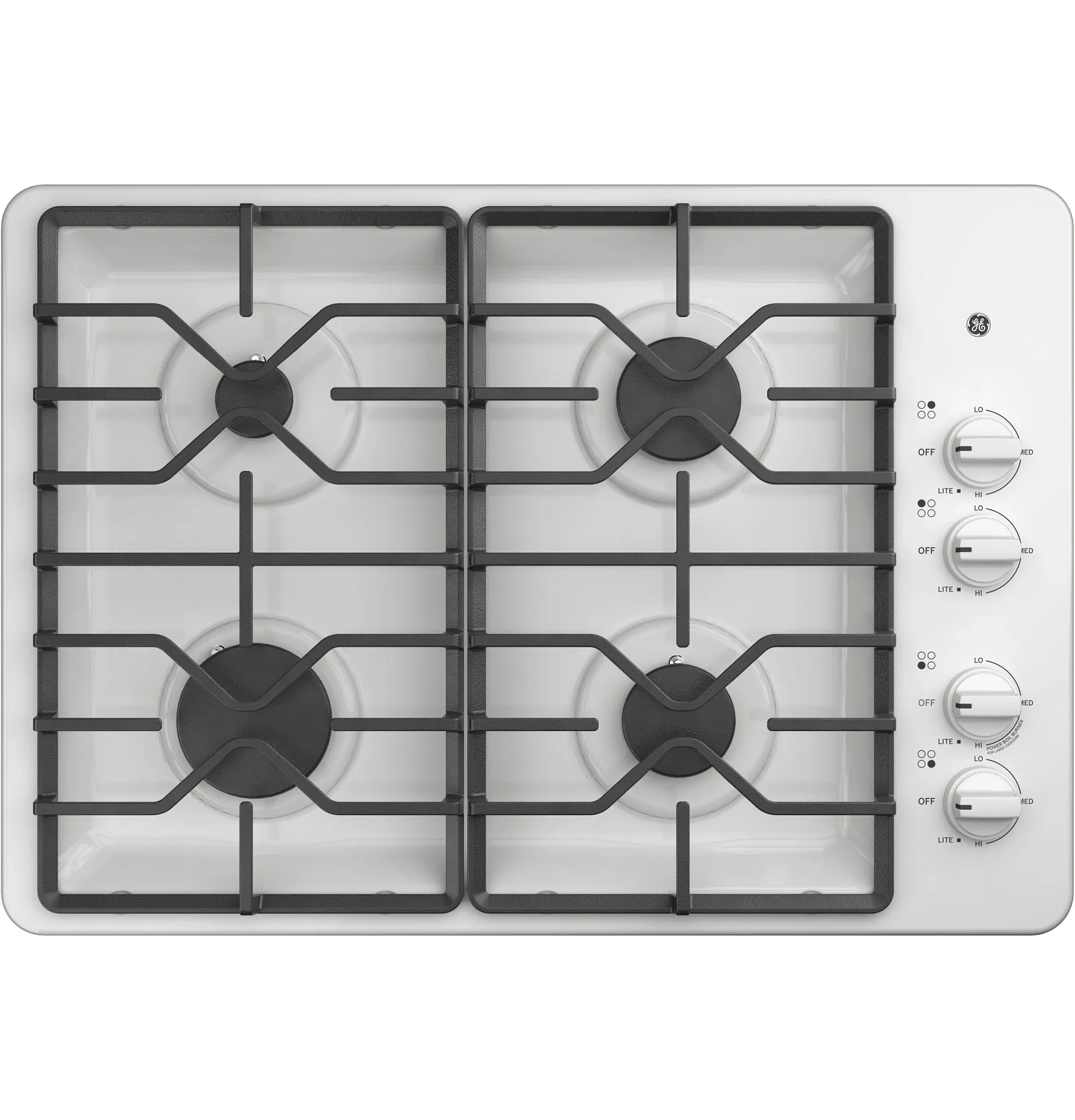 Ge 3030 Series White 30" Gas Cook Top