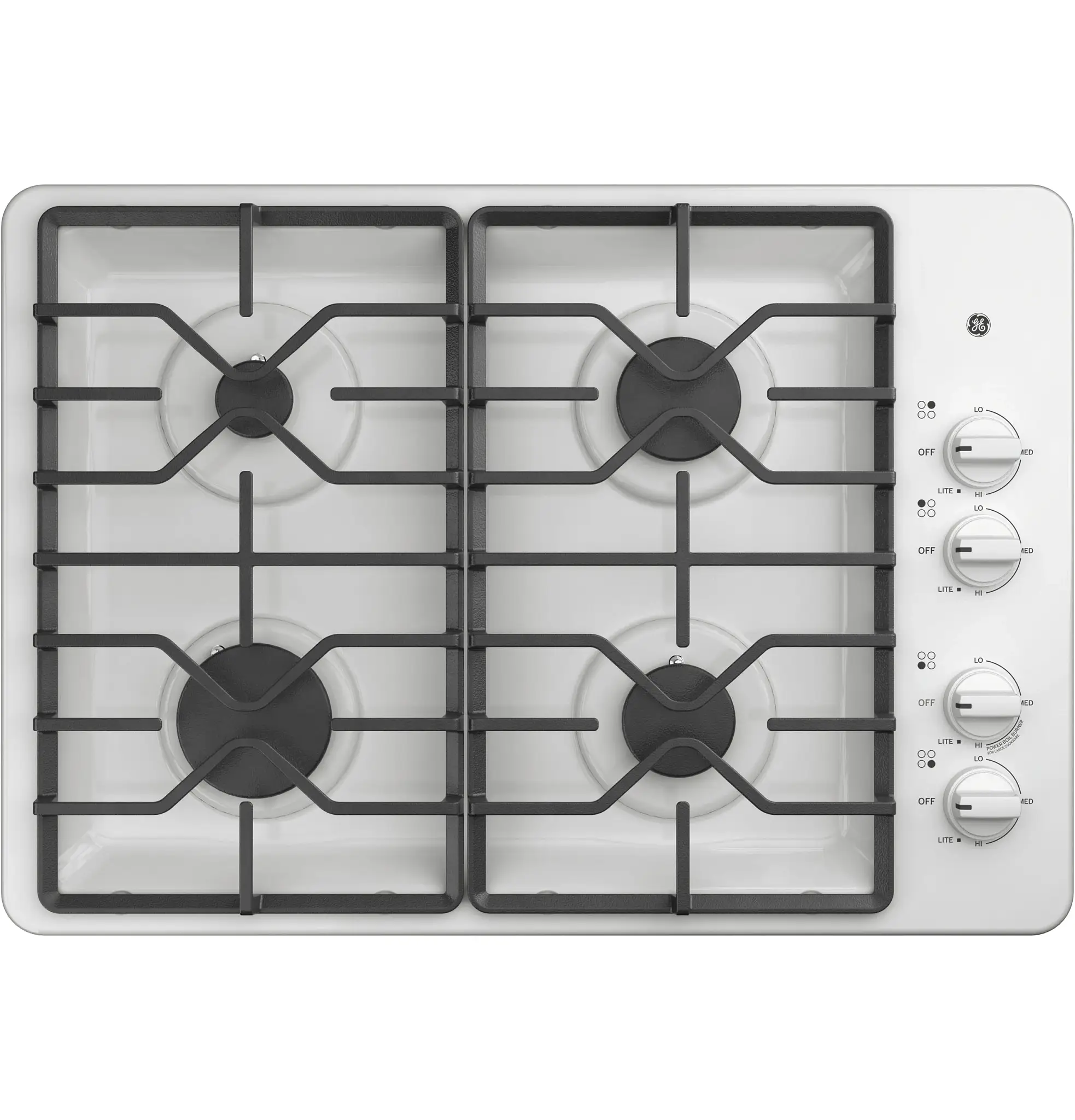 Ge 3030 Series White 30" Gas Cook Top Ge 3030 Series White 30" Gas Cook Top