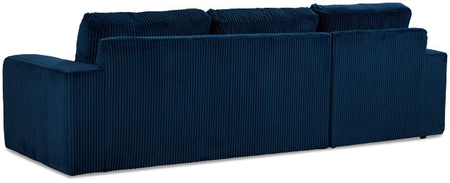 Charlie Dark Blue Fabric Left Chaise Sectional