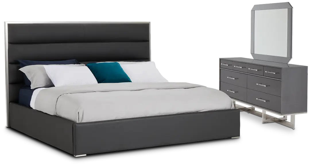 Cortina Gray Uph Platform Bedroom Cortina Gray Uph Platform Bedroom