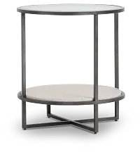 Harlow Glass Chairside Table