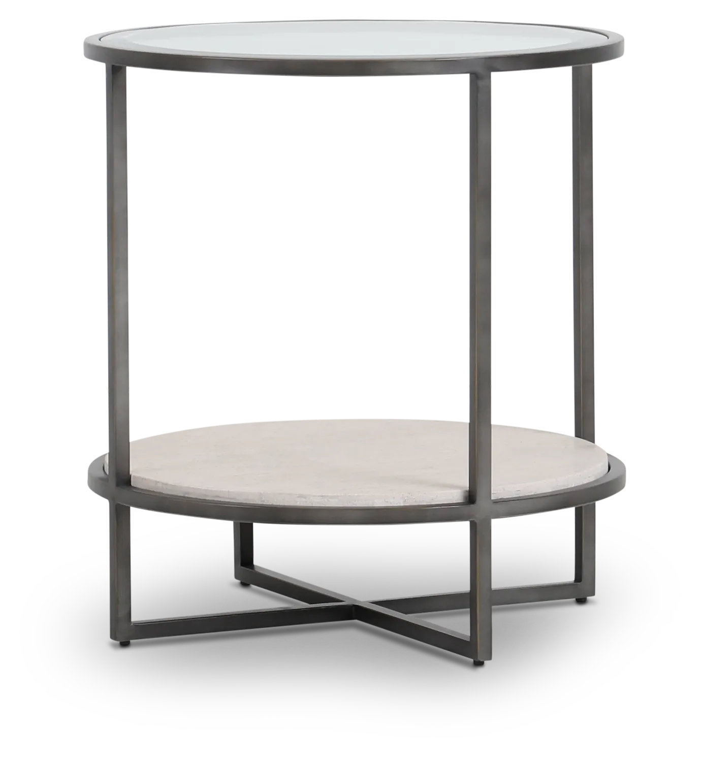 Harlow Glass Chairside Table