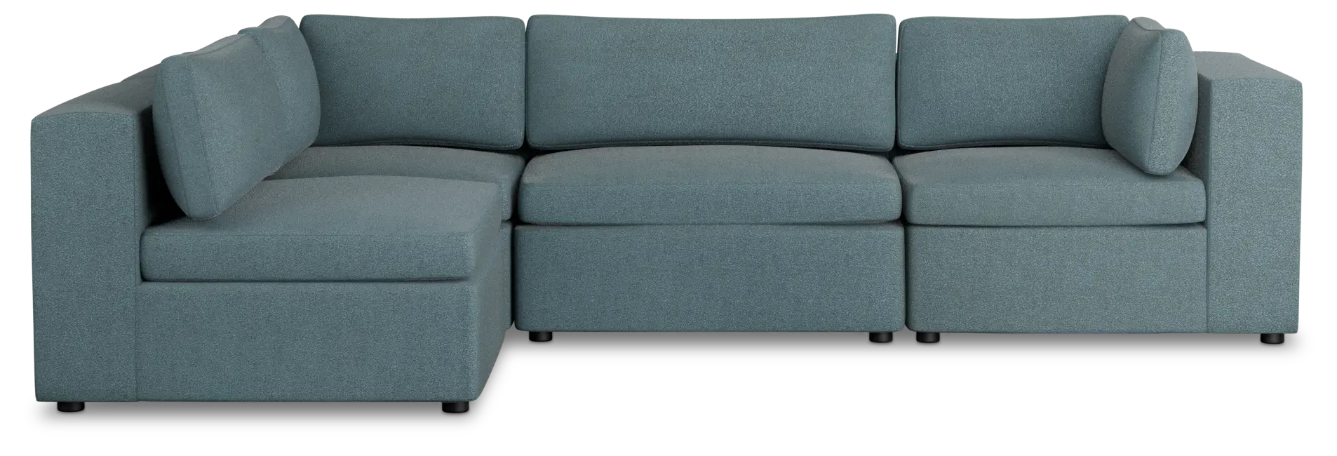 Destin Sutton Blue Fabric 4-piece Modular Sectional Destin Sutton Blue Fabric 4-piece Modular Sectional