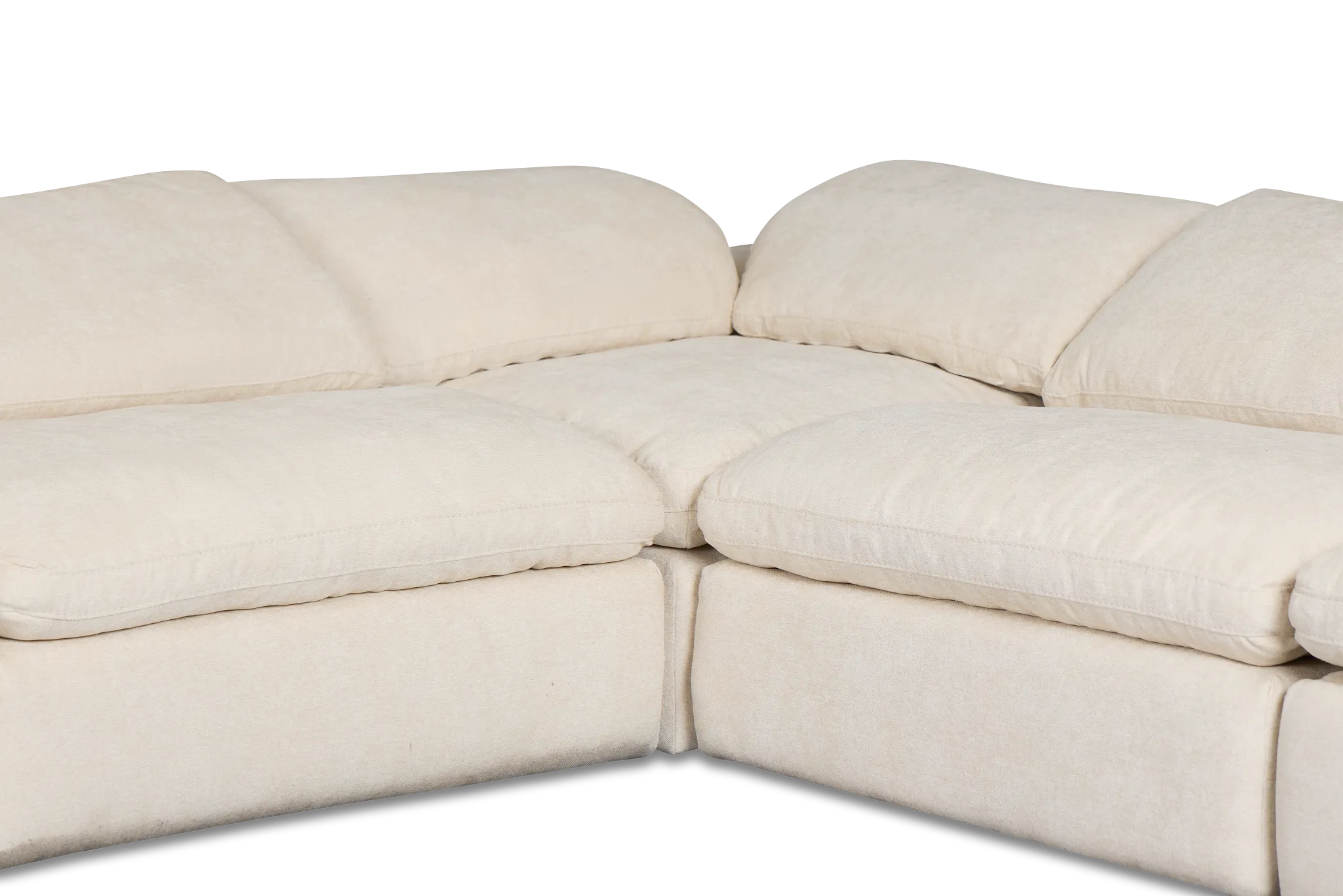 Drift Light Beige Fabric Medium Left Bumper Power Sectional