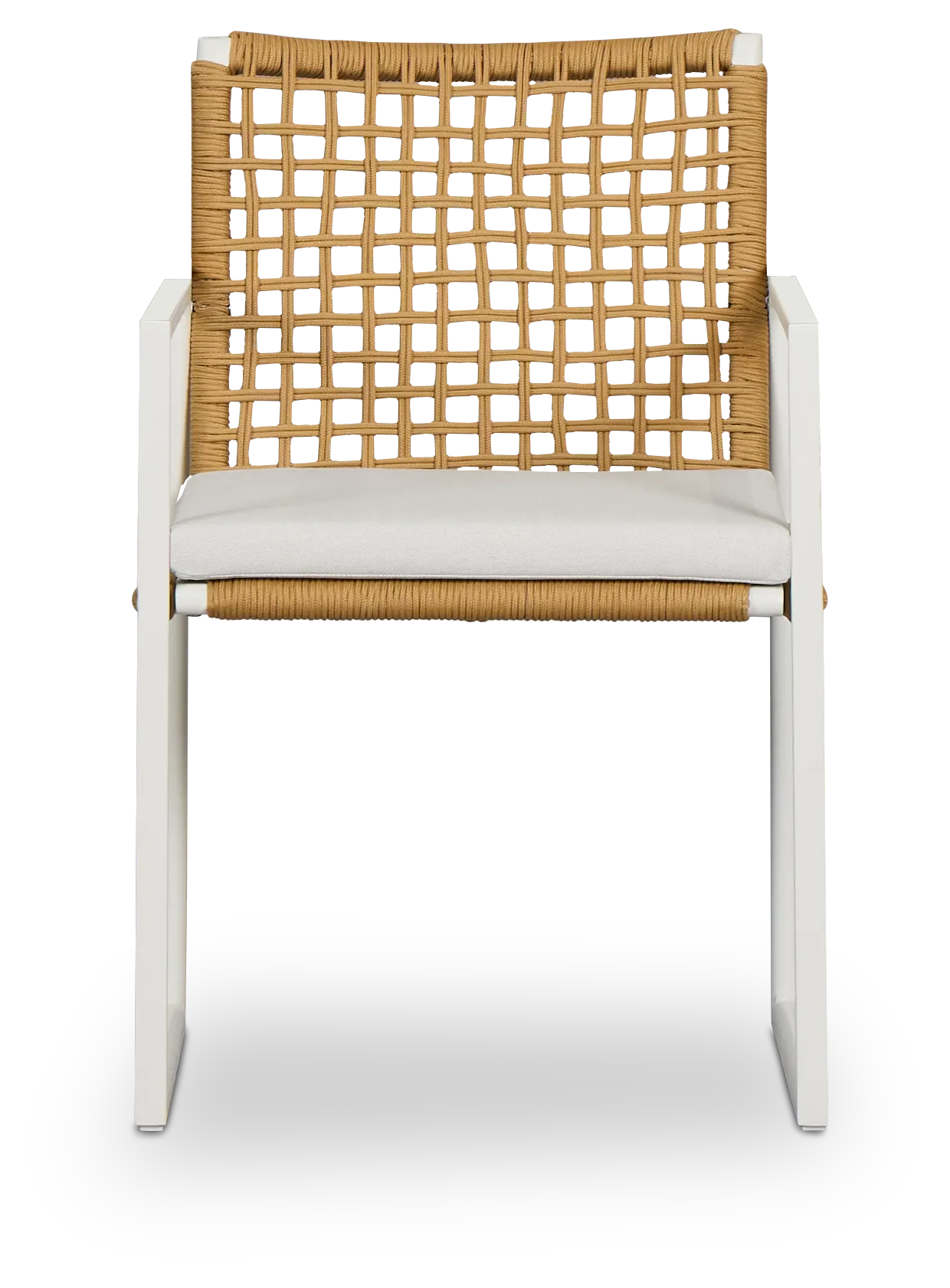 Sunrise White Aluminum Arm Chair
