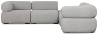 Celeste Light Gray Fabric 5-piece Modular Sectional With Corner Ottoman