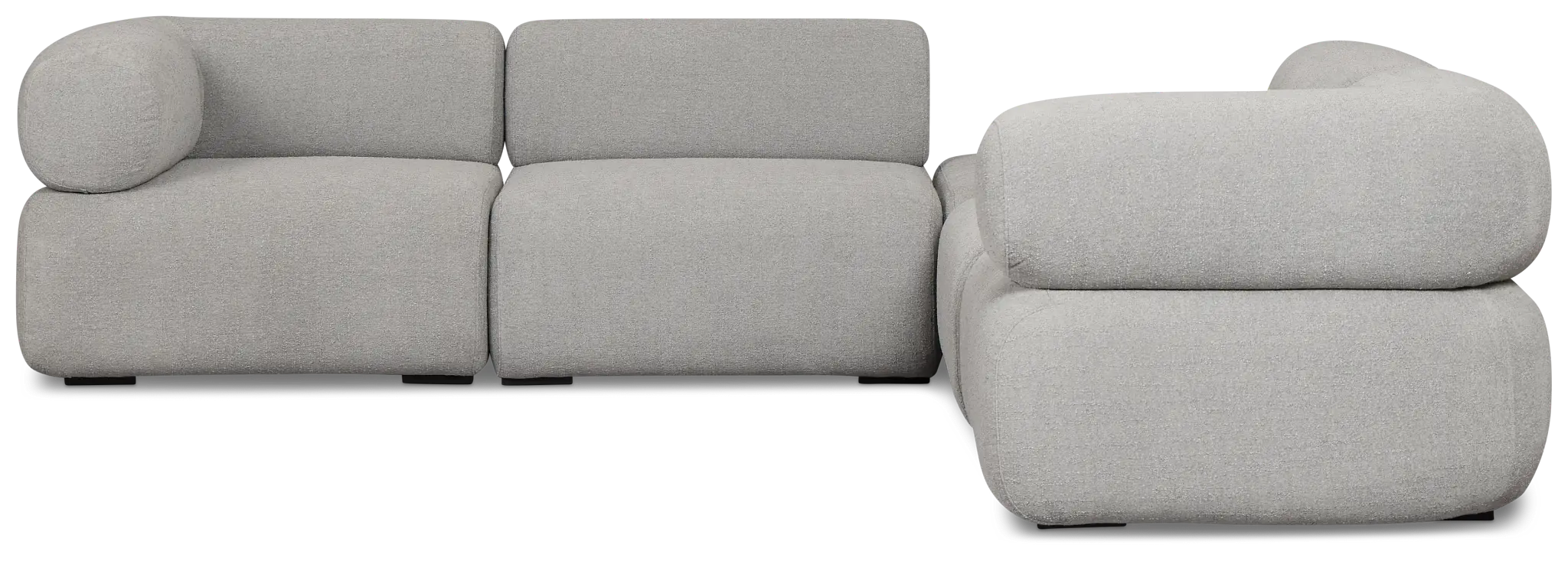 Celeste Light Gray Fabric 5-piece Modular Sectional With Corner Ottoman Celeste Light Gray Fabric 5-piece Modular Sectional With Corner Ottoman