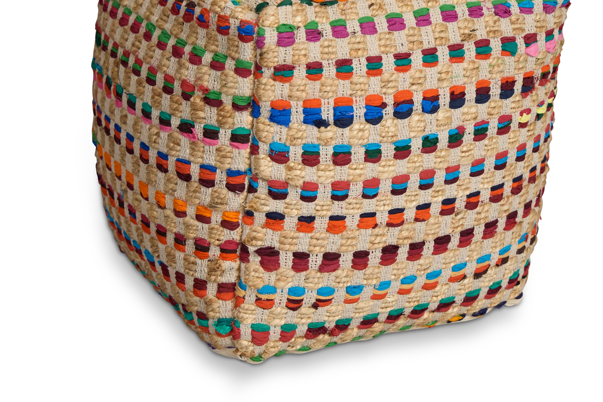 Poppy Multicolored Accent Pouf
