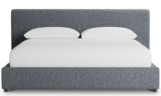 Gayton Elavation Gray 44" Upholstered Platform Bed
