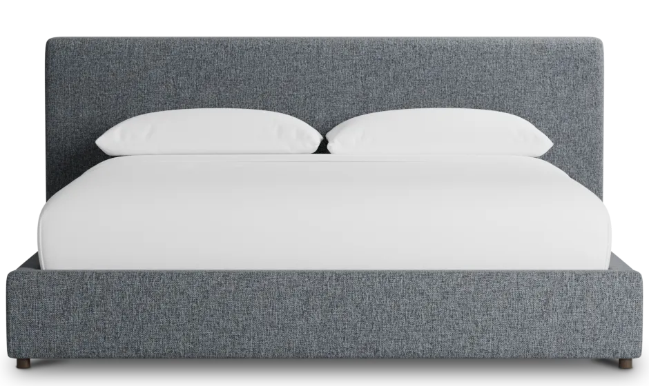 Gayton Elavation Gray 44" Upholstered Platform Bed