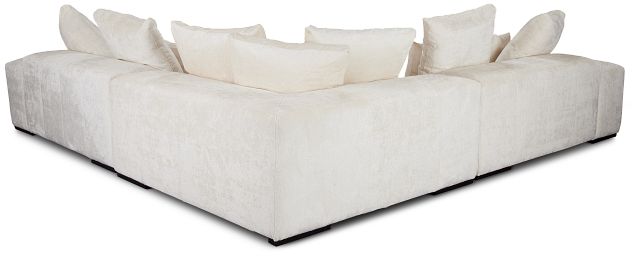 Skylar White Fabric Small Two-arm Sectional