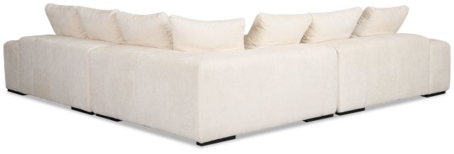 Skylar White Fabric Small Two-arm Sectional