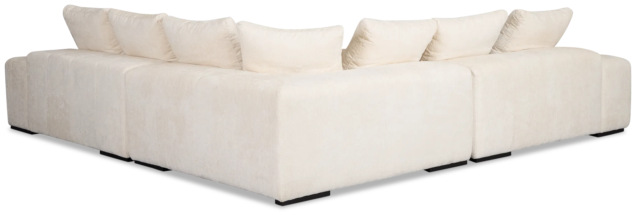 Skylar White Fabric Small Two-arm Sectional