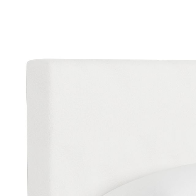 Grayton Sutton White 54" Upholstered Platform Bed