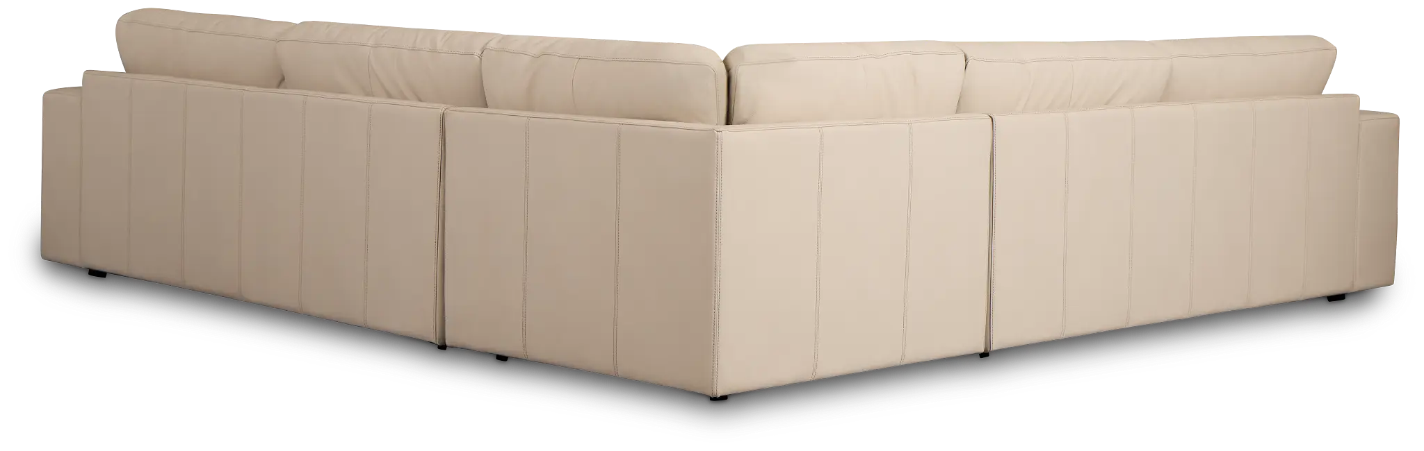 Kellan Ivory Leather Small Two-arm Sectional Kellan Ivory Leather Small Two-arm Sectional