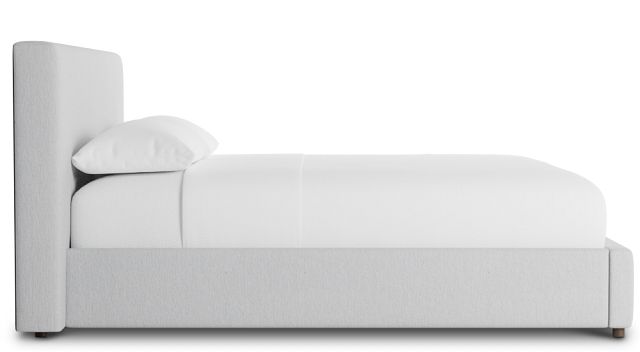 Grayton Delray Light Gray 44" Upholstered Platform Bed