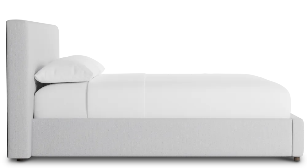 Grayton Delray Light Gray 44" Upholstered Platform Bed