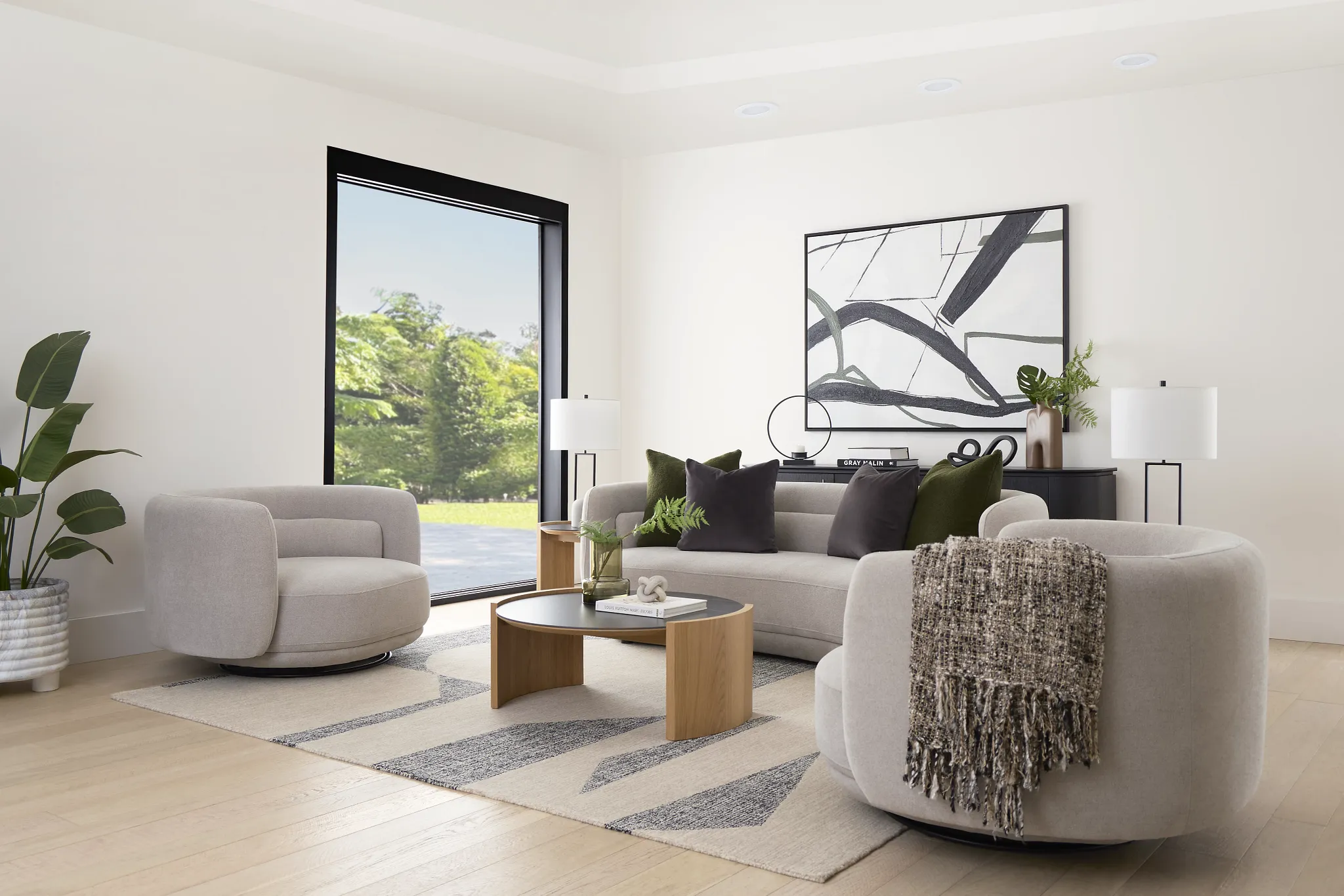 Presley Light Gray Fabric Sofa