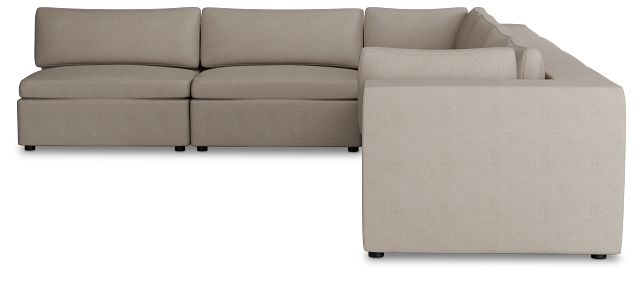 Destin Sutton Beige Fabric 6-piece Modular Sectional