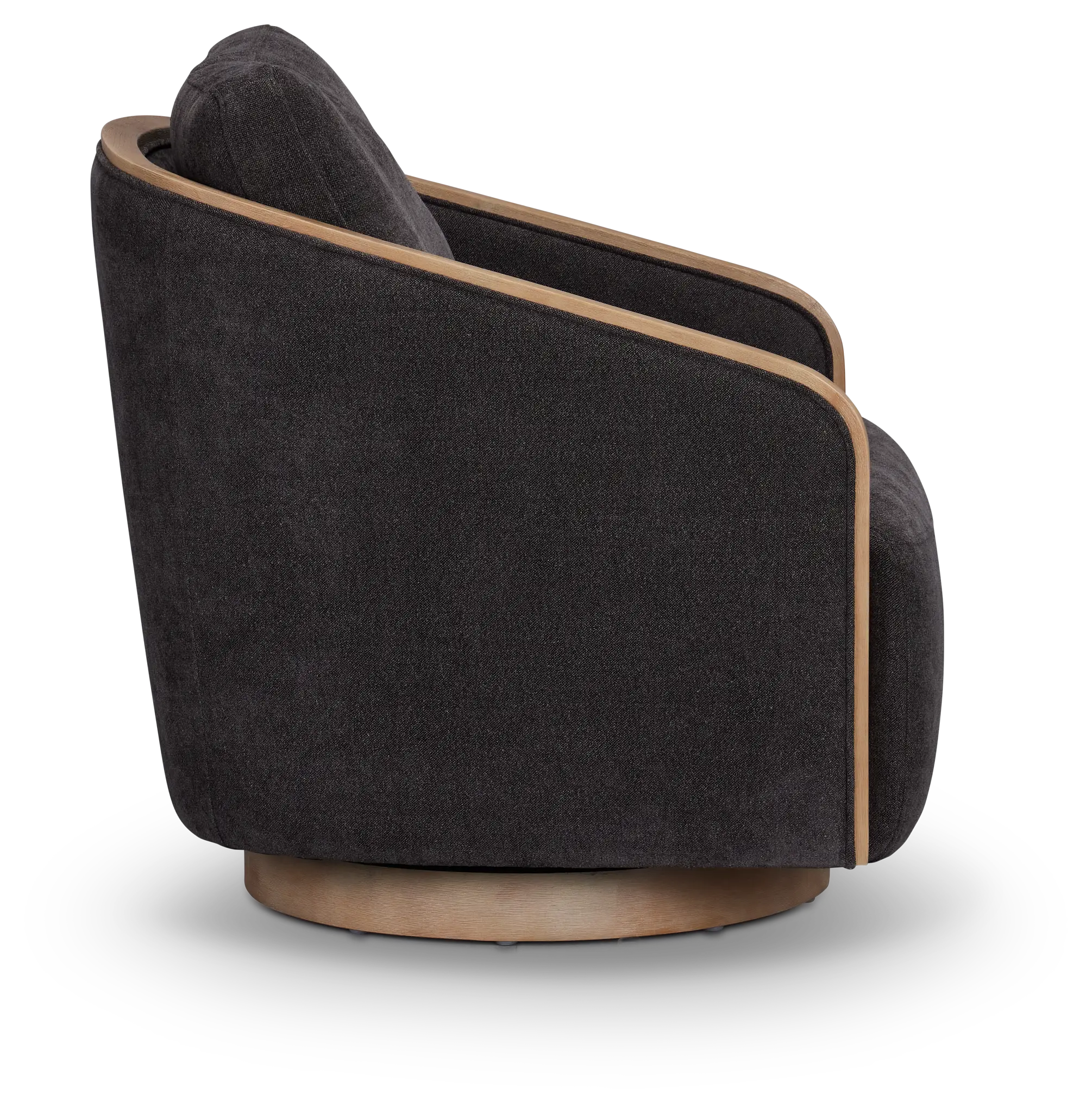 Campbell Dark Gray Fabric Swivel Accent Chair Campbell Dark Gray Fabric Swivel Accent Chair