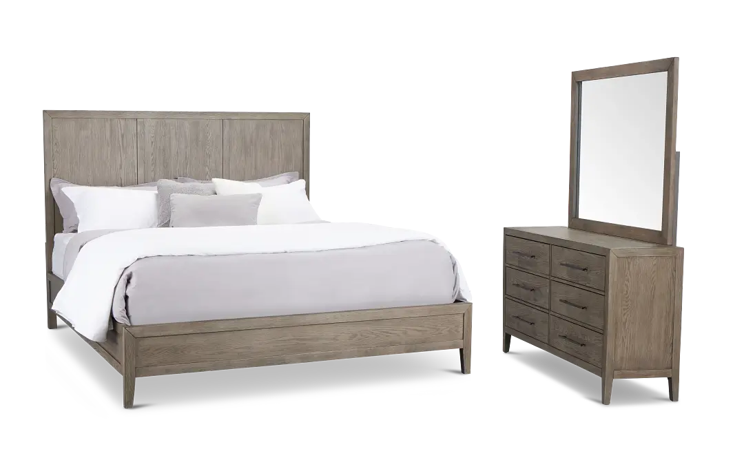 Alden Gray Wood Platform Bedroom Alden Gray Wood Platform Bedroom