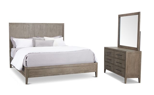 Alden Gray Wood Platform Bedroom
