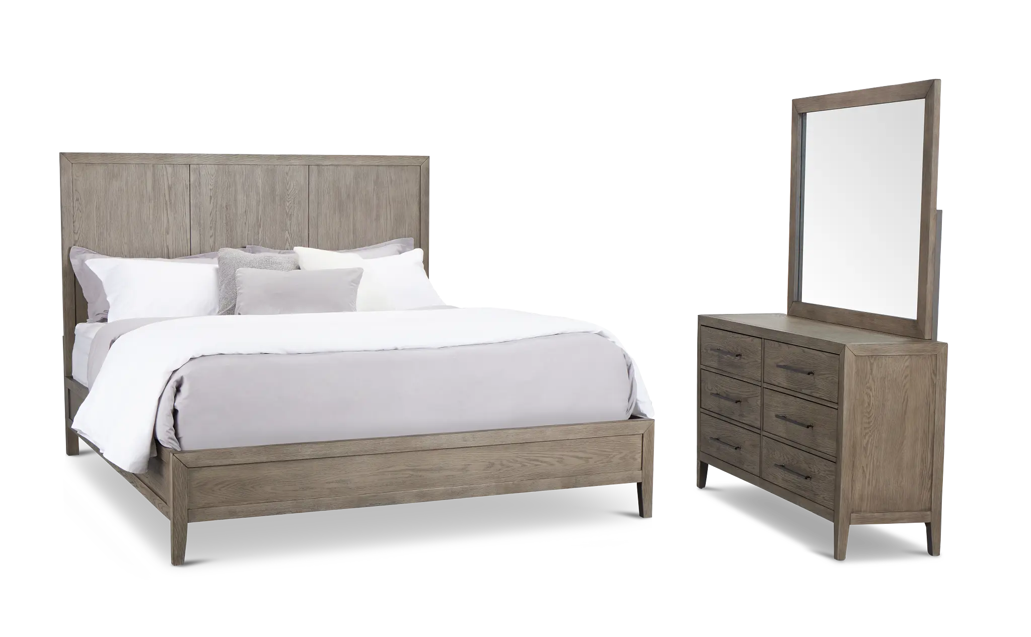 Alden Gray Wood Platform Bedroom Alden Gray Wood Platform Bedroom