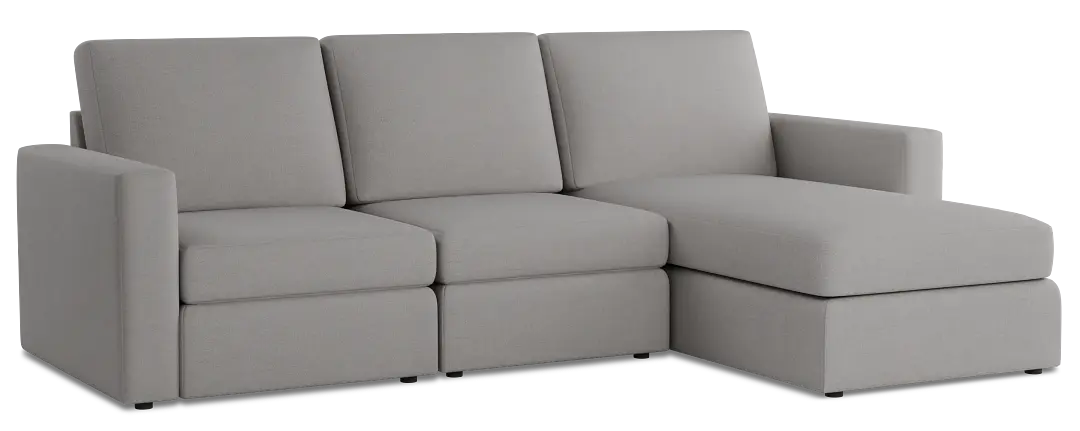 Citymod Light Gray Fabric Small Right Chaise Sectional Citymod Light Gray Fabric Small Right Chaise Sectional