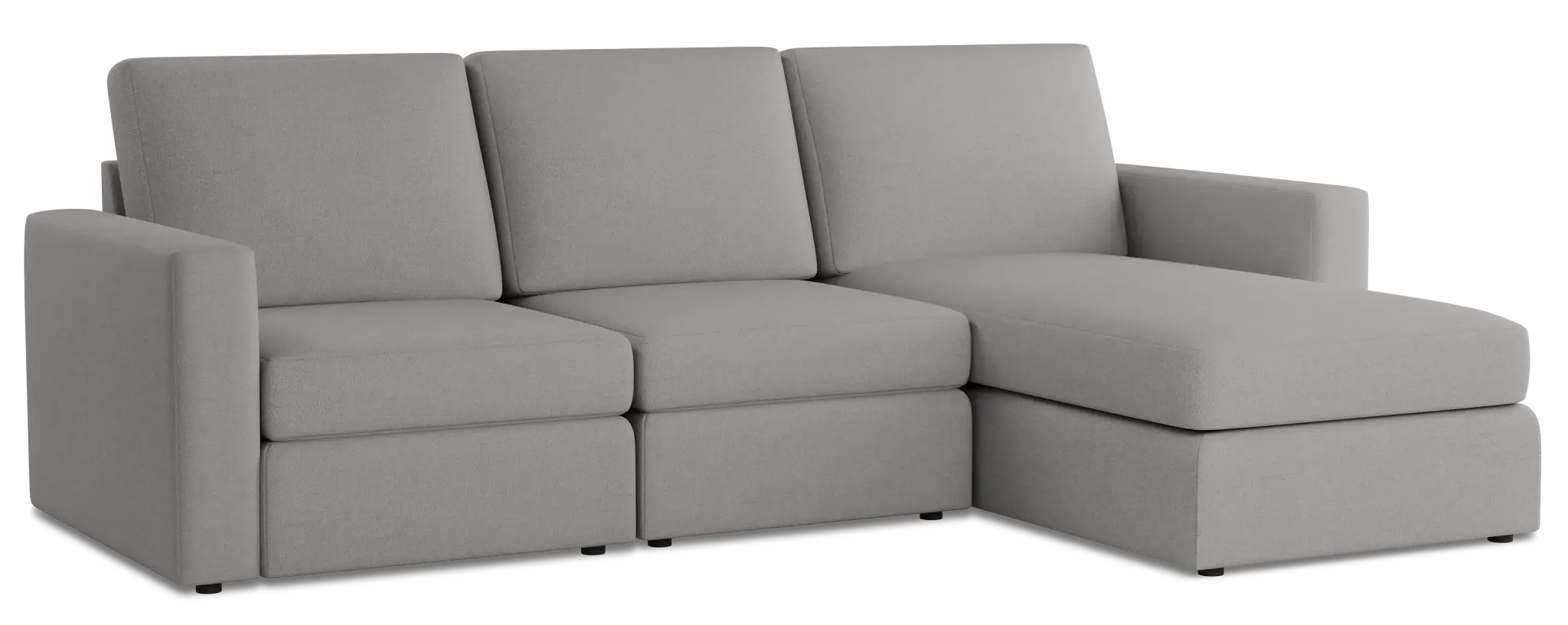 Citymod Light Gray Fabric Small Right Chaise Sectional Citymod Light Gray Fabric Small Right Chaise Sectional