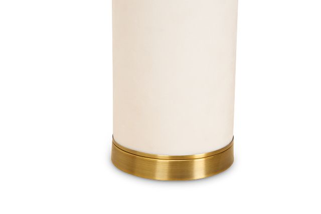 Suri White Velvet Table Lamp