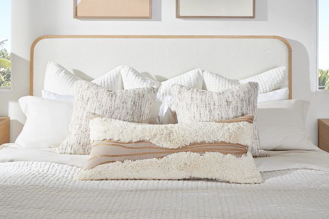 Merudi Ivory Lumbar Accent Pillow