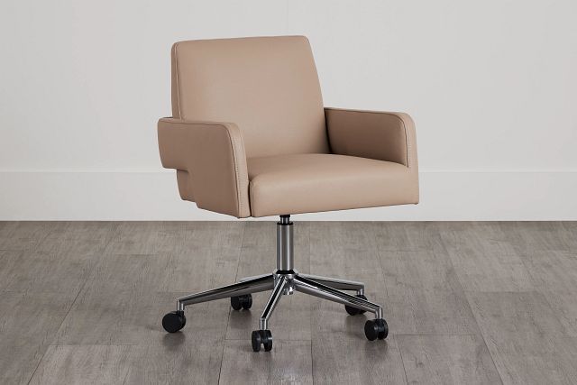 Skye Beige Swivel Desk Chair