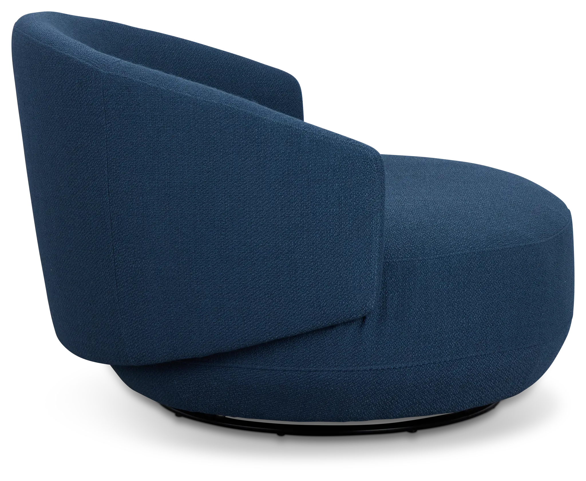 Chrisley Dark Blue Fabric Swivel Accent Chair Chrisley Dark Blue Fabric Swivel Accent Chair