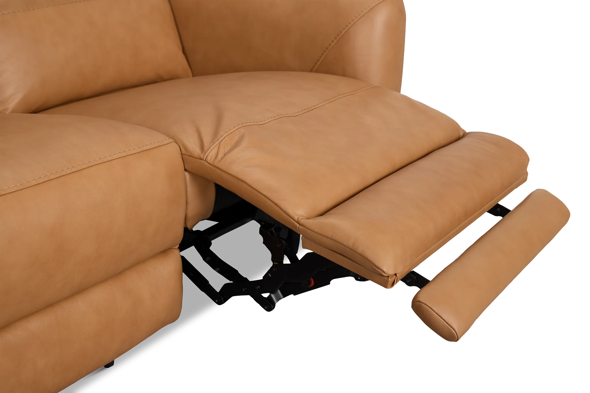 Keaton Brown Lthr/vinyl Power Reclining Sofa W/ Power Headrest