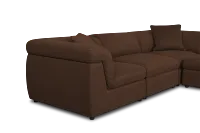 Aria Dark Brown Micro 5-piece Modular Sectional
