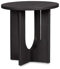 Lyndie Black Round End Table