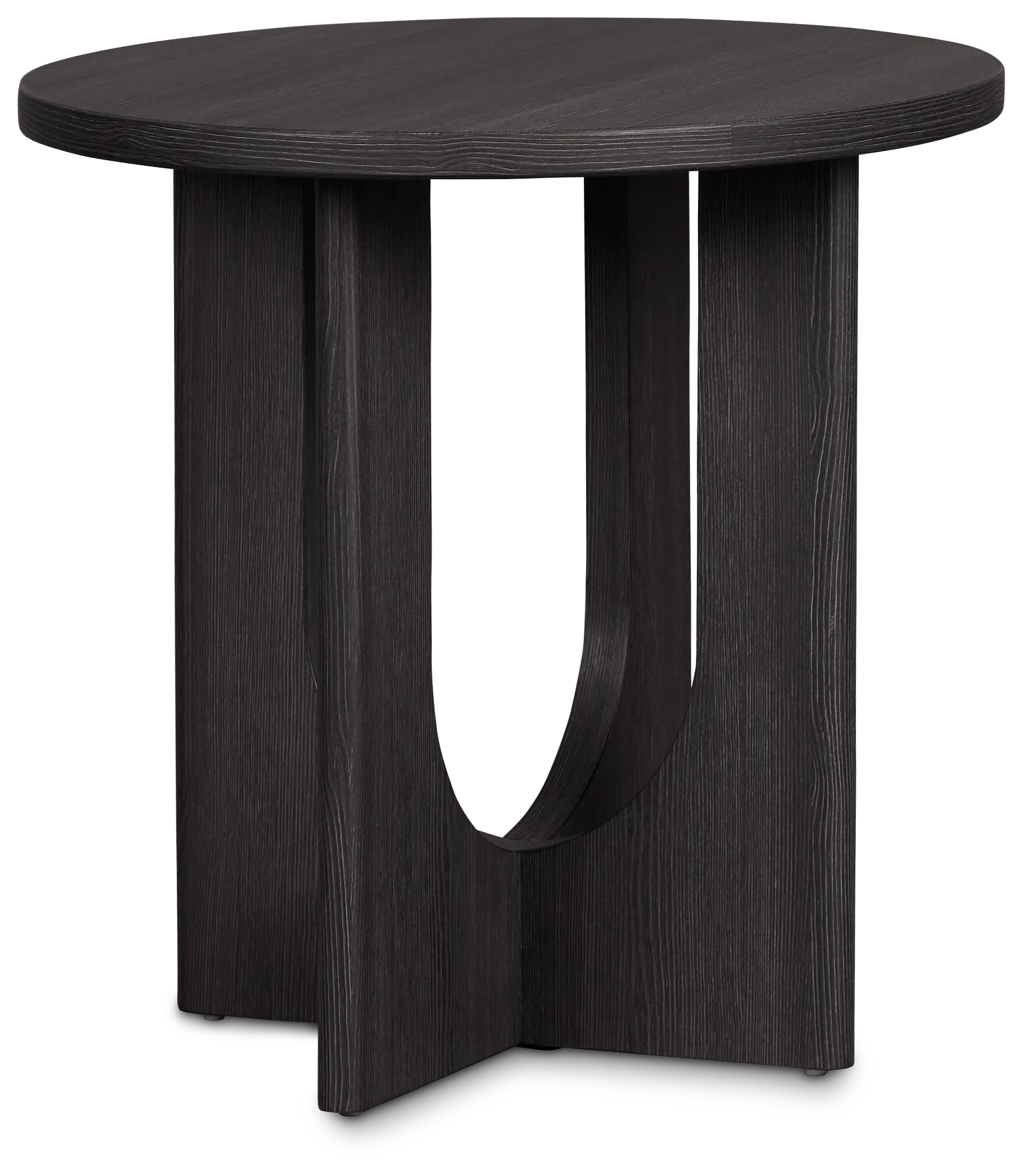 Lyndie Black Round End Table