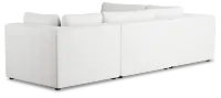 Destin Sutton White Fabric 4-piece Modular Sectional
