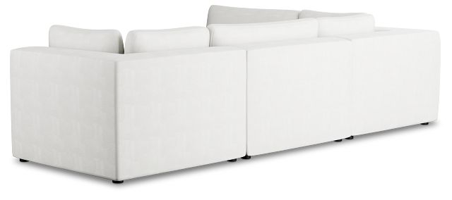 Destin Sutton White Fabric 4-piece Modular Sectional
