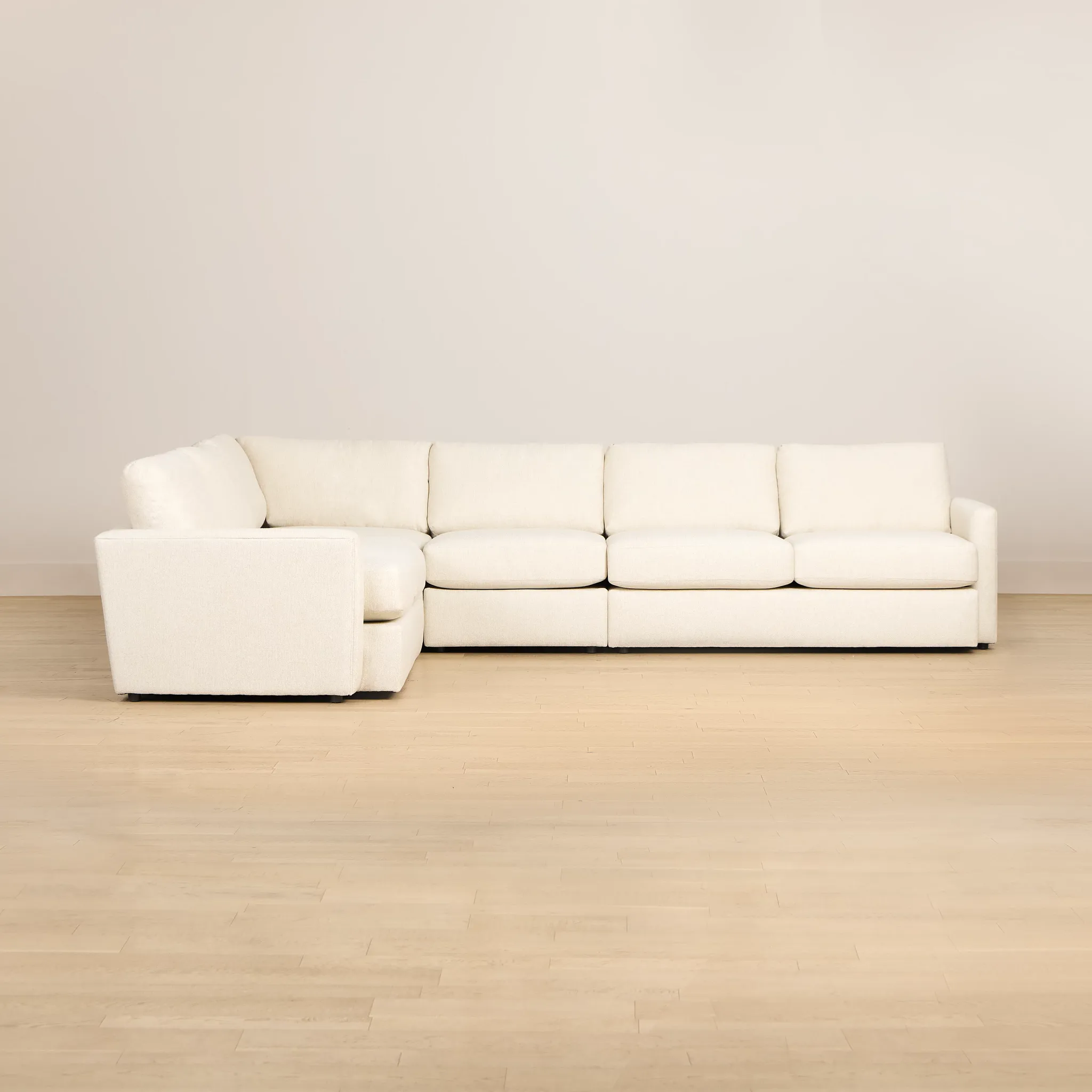Maxwell Light Beige Fabric Medium Two-arm Sectional