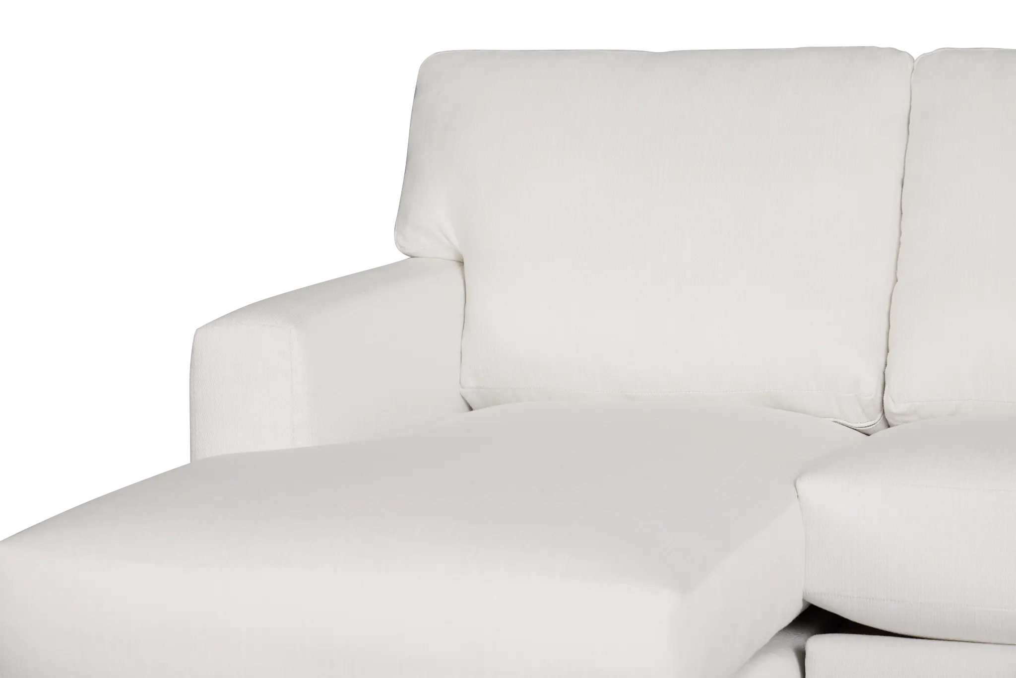 Rhodes White Fabric Large Left Chaise Sectional Rhodes White Fabric Large Left Chaise Sectional