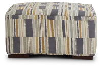 Seydou Yellow Fabric Cocktail Ottoman