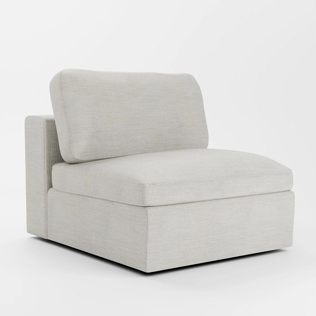 Destin Maguire Ivory Fabric Swivel Chair